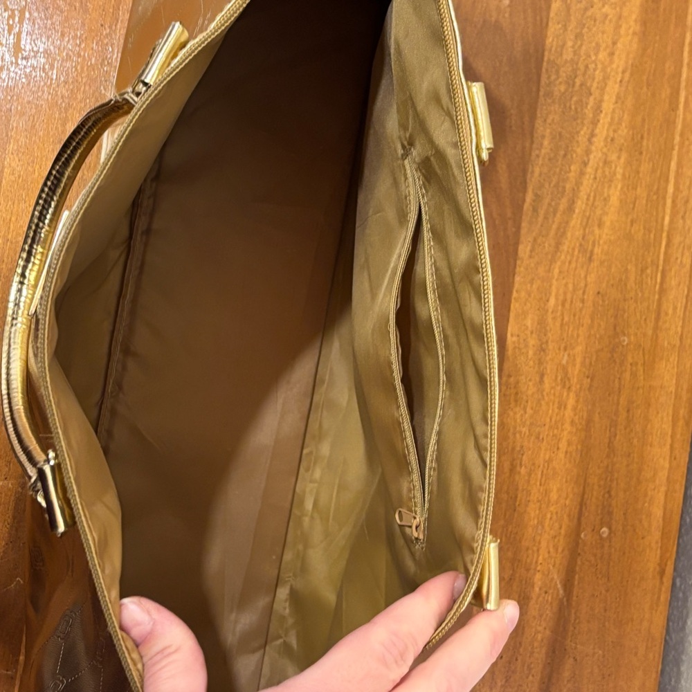 BCBGMaxAzria Shimmering Gold Tote Bag - Picture 2 of 8